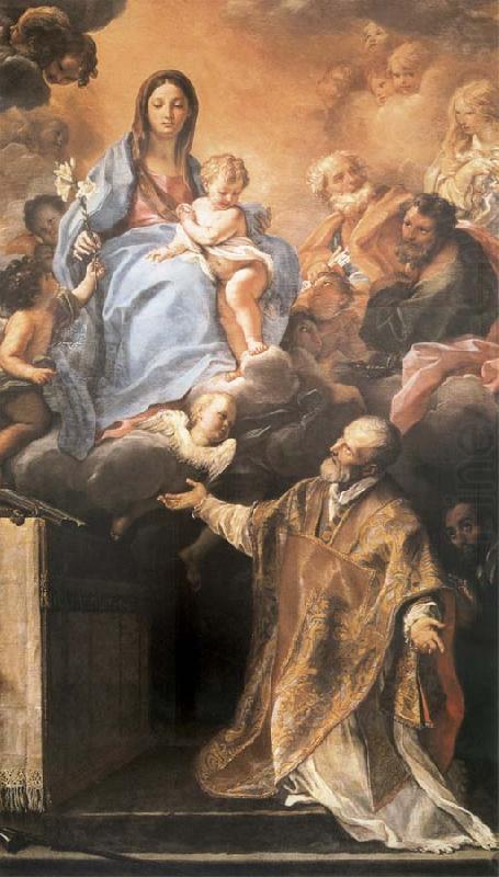 The Madonna and its aparicion to San Felipe Neri, Maratta, Carlo